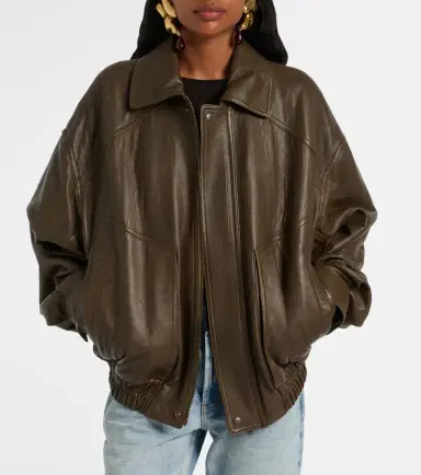 Saint Laurent Leather bomber jacket | Thumbnail 4 Saint Laurent Leather bomber jacket | Thumbnail 4