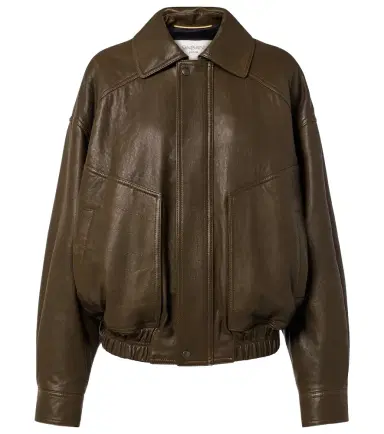 Saint Laurent Leather bomber jacket | Thumbnail 1 Saint Laurent Leather bomber jacket | Thumbnail 1