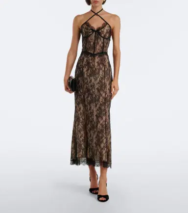 Alessandra Rich Lace bustier dress | Thumbnail 4 Alessandra Rich Lace bustier dress | Thumbnail 4