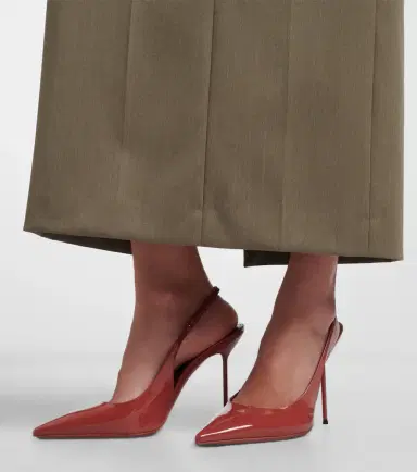 Paris Texas Lidia patent leather slingback pumps | Thumbnail 5 Paris Texas Lidia patent leather slingback pumps | Thumbnail 5