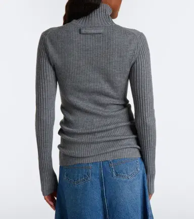 Victoria Beckham Ribbed-knit wool-blend sweater | Thumbnail 2 Victoria Beckham Ribbed-knit wool-blend sweater | Thumbnail 2