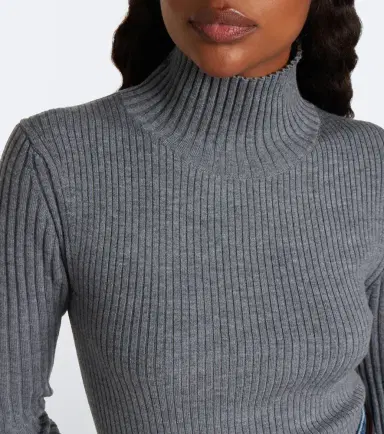 Victoria Beckham Ribbed-knit wool-blend sweater | Thumbnail 3 Victoria Beckham Ribbed-knit wool-blend sweater | Thumbnail 3
