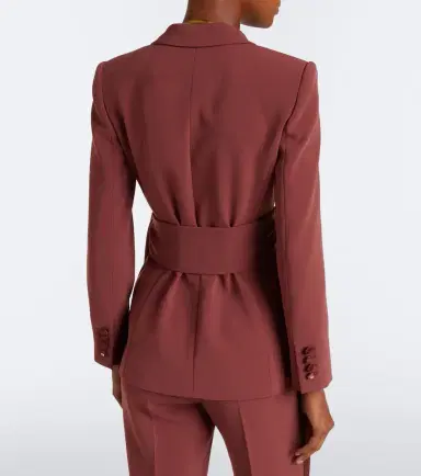 Max Mara Elegante satin-trimmed wrap blazer | Thumbnail 2 Max Mara Elegante satin-trimmed wrap blazer | Thumbnail 2