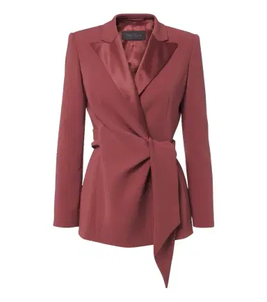 Max Mara Elegante satin-trimmed wrap blazer | Thumbnail 1 Max Mara Elegante satin-trimmed wrap blazer | Thumbnail 1