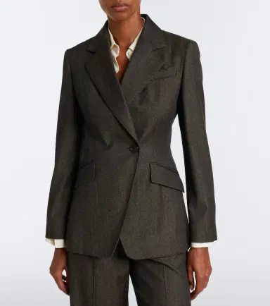 Max Mara Double-breasted virgin wool blazer | Thumbnail 2 Max Mara Double-breasted virgin wool blazer | Thumbnail 2