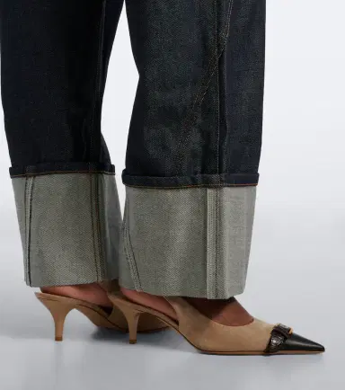 JW Anderson Leather-trimmed suede slingback pumps | Thumbnail 5 JW Anderson Leather-trimmed suede slingback pumps | Thumbnail 5