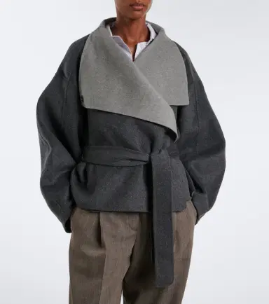 The Frankie Shop Onelle reversible wool-blend wrap coat | Thumbnail 2 The Frankie Shop Onelle reversible wool-blend wrap coat | Thumbnail 2