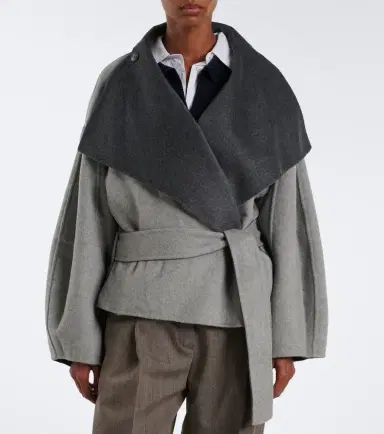 The Frankie Shop Onelle reversible wool-blend wrap coat | Thumbnail 4 The Frankie Shop Onelle reversible wool-blend wrap coat | Thumbnail 4