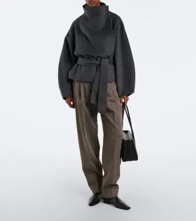The Frankie Shop Onelle reversible wool-blend wrap coat | Thumbnail 5 The Frankie Shop Onelle reversible wool-blend wrap coat | Thumbnail 5