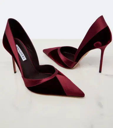 Aquazzura Shadow velvet and satin pumps | Thumbnail 2 Aquazzura Shadow velvet and satin pumps | Thumbnail 2