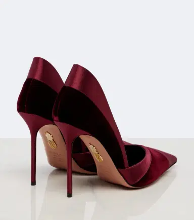 Aquazzura Shadow velvet and satin pumps | Thumbnail 4 Aquazzura Shadow velvet and satin pumps | Thumbnail 4