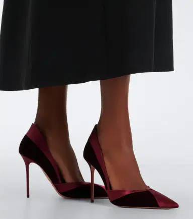Aquazzura Shadow velvet and satin pumps | Thumbnail 6 Aquazzura Shadow velvet and satin pumps | Thumbnail 6
