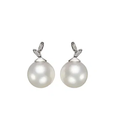 Suzanne Kalan 18kt white gold drop earrings with pearls and diamonds | Thumbnail 1 Suzanne Kalan 18kt white gold drop earrings with pearls and diamonds | Thumbnail 1