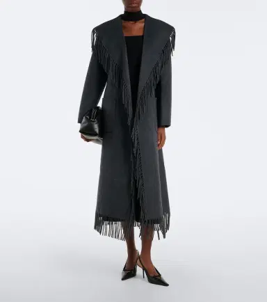 Simkhai Carrie fringed wrap coat | Thumbnail 6 Simkhai Carrie fringed wrap coat | Thumbnail 6