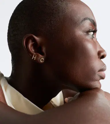 Sophie Bille Brahe Initial Petite C 18kt gold single earring with diamonds | Thumbnail 3 Sophie Bille Brahe Initial Petite C 18kt gold single earring with diamonds | Thumbnail 3
