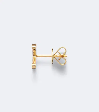 Sophie Bille Brahe Initial Petite B 18kt gold single earring with diamonds | Thumbnail 2 Sophie Bille Brahe Initial Petite B 18kt gold single earring with diamonds | Thumbnail 2
