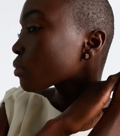 Sophie Bille Brahe Initial Petite B 18kt gold single earring with diamonds | Thumbnail 4 Sophie Bille Brahe Initial Petite B 18kt gold single earring with diamonds | Thumbnail 4