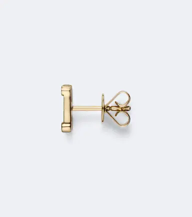 Sophie Bille Brahe Initial Petite H 18kt gold single earring with diamonds | Thumbnail 2 Sophie Bille Brahe Initial Petite H 18kt gold single earring with diamonds | Thumbnail 2