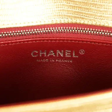 Chanel Chanel East West Flap Bag Gold Metallic Lizard Embossed Calfskin Silver Hardware | Thumbnail 9 Chanel Chanel East West Flap Bag Gold Metallic Lizard Embossed Calfskin Silver Hardware | Thumbnail 9