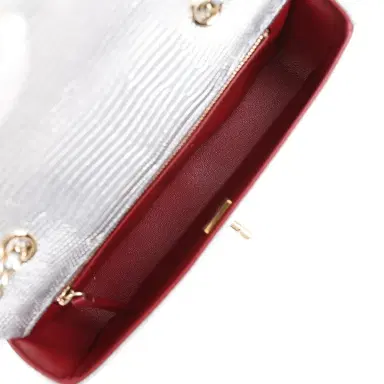 Chanel Chanel East West Flap Bag Silver Metallic Lizard Embossed Calfskin Light Gold Hardware | Thumbnail 10 Chanel Chanel East West Flap Bag Silver Metallic Lizard Embossed Calfskin Light Gold Hardware | Thumbnail 10