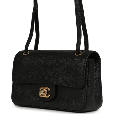 Chanel Chanel Mini "Souplissimo" Flap Bag Black Grained Calfskin Gold Hardware | Thumbnail 3 Chanel Chanel Mini "Souplissimo" Flap Bag Black Grained Calfskin Gold Hardware | Thumbnail 3
