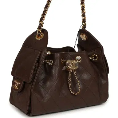 Chanel Chanel Mini 25 Hobo Bag Dark Brown Caviar Gold Hardware | Thumbnail 2 Chanel Chanel Mini 25 Hobo Bag Dark Brown Caviar Gold Hardware | Thumbnail 2