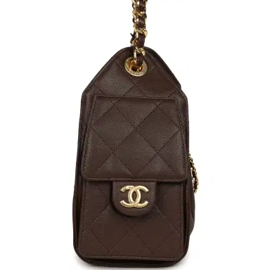 Chanel Chanel Mini 25 Hobo Bag Dark Brown Caviar Gold Hardware | Thumbnail 3 Chanel Chanel Mini 25 Hobo Bag Dark Brown Caviar Gold Hardware | Thumbnail 3