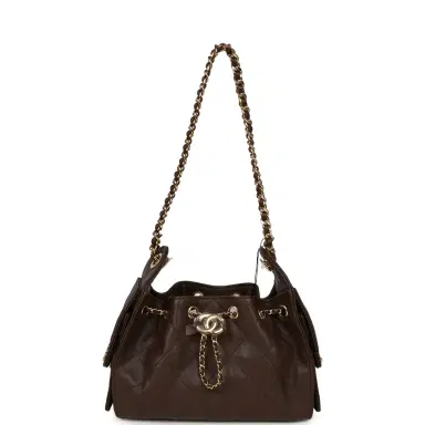 Chanel Chanel Mini 25 Hobo Bag Dark Brown Caviar Gold Hardware | Thumbnail 6 Chanel Chanel Mini 25 Hobo Bag Dark Brown Caviar Gold Hardware | Thumbnail 6