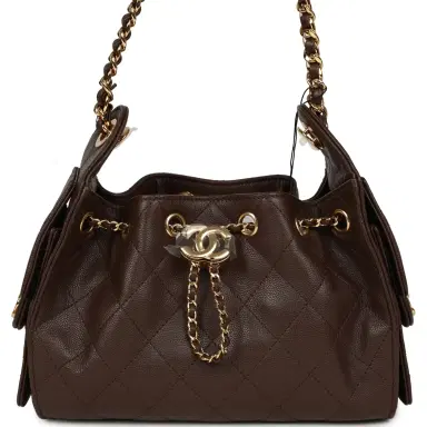 Chanel Chanel Mini 25 Hobo Bag Dark Brown Caviar Gold Hardware | Thumbnail 1 Chanel Chanel Mini 25 Hobo Bag Dark Brown Caviar Gold Hardware | Thumbnail 1