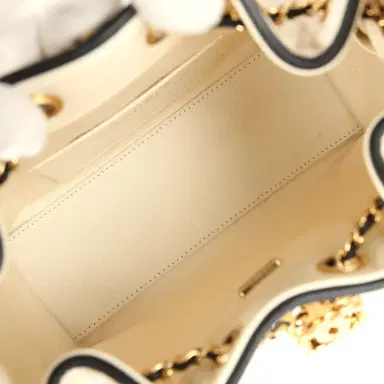 Chanel Chanel Mini 25 Hobo Bag Ecru Canvas, Black Calfskin Gold Hardware | Thumbnail 7 Chanel Chanel Mini 25 Hobo Bag Ecru Canvas, Black Calfskin Gold Hardware | Thumbnail 7