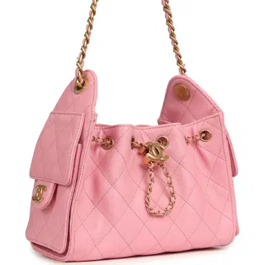 Chanel Chanel Mini 25 Hobo Bag Pink Caviar Antique Gold Hardware | Thumbnail 2 Chanel Chanel Mini 25 Hobo Bag Pink Caviar Antique Gold Hardware | Thumbnail 2