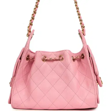 Chanel Chanel Mini 25 Hobo Bag Pink Caviar Antique Gold Hardware | Thumbnail 5 Chanel Chanel Mini 25 Hobo Bag Pink Caviar Antique Gold Hardware | Thumbnail 5