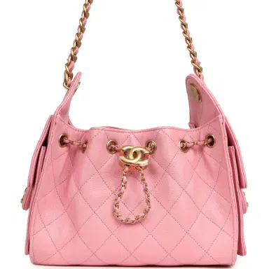 Chanel Chanel Mini 25 Hobo Bag Pink Caviar Antique Gold Hardware | Thumbnail 1 Chanel Chanel Mini 25 Hobo Bag Pink Caviar Antique Gold Hardware | Thumbnail 1