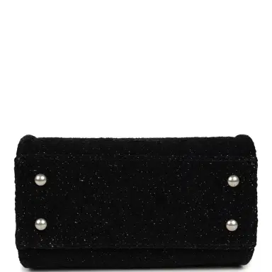 Chanel Chanel Mini Deauville Shopping Tote Black, Silver Tweed Boucle, Leather Silver Hardware | Thumbnail 7 Chanel Chanel Mini Deauville Shopping Tote Black, Silver Tweed Boucle, Leather Silver Hardware | Thumbnail 7