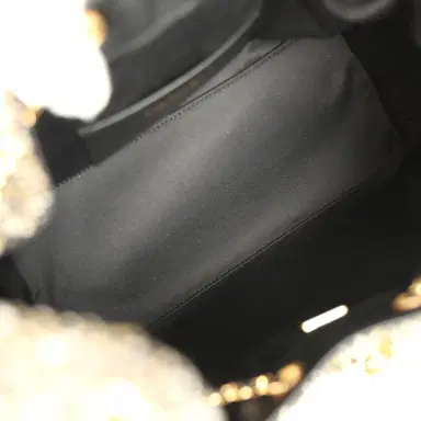 Chanel Chanel Small 25 Hobo Bag Black, White, Gold Tweed Bouclé Gold Hardware | Thumbnail 8 Chanel Chanel Small 25 Hobo Bag Black, White, Gold Tweed Bouclé Gold Hardware | Thumbnail 8