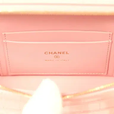 Chanel Chanel Top Handle Long Vanity Case with Chain Pink Croc Embossed Calfskin Gold Hardware | Thumbnail 9 Chanel Chanel Top Handle Long Vanity Case with Chain Pink Croc Embossed Calfskin Gold Hardware | Thumbnail 9