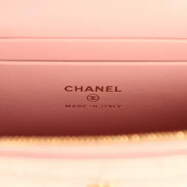 Chanel Chanel Top Handle Long Vanity Case with Chain Pink Croc Embossed Calfskin Gold Hardware | Thumbnail 9 Chanel Chanel Top Handle Long Vanity Case with Chain Pink Croc Embossed Calfskin Gold Hardware | Thumbnail 9