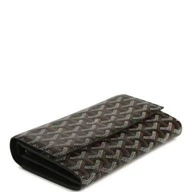 goyard Goyard Goyardine Canvas Black Varenne Continental Wallet Bag Palladium Hardware | Thumbnail 3 goyard Goyard Goyardine Canvas Black Varenne Continental Wallet Bag Palladium Hardware | Thumbnail 3