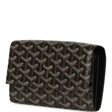 goyard Goyard Goyardine Canvas Black Varenne Continental Wallet Bag Palladium Hardware | Thumbnail 6 goyard Goyard Goyardine Canvas Black Varenne Continental Wallet Bag Palladium Hardware | Thumbnail 6