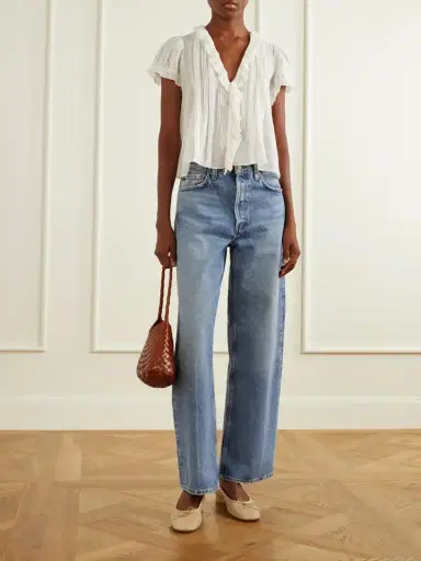 DÔEN Helena Lace-trimmed Organic Cotton Blouse | Thumbnail 2 DÔEN Helena Lace-trimmed Organic Cotton Blouse | Thumbnail 2