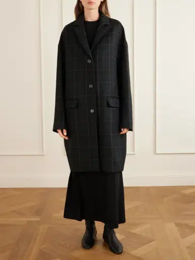 TOTEME Checked Wool-blend Coat | Thumbnail 3 TOTEME Checked Wool-blend Coat | Thumbnail 3