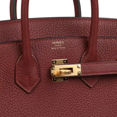 HERMÈS Hermes Birkin 25 Rouge H Togo Gold Hardware | Thumbnail 7 HERMÈS Hermes Birkin 25 Rouge H Togo Gold Hardware | Thumbnail 7