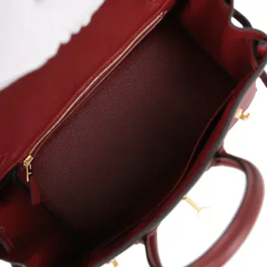 HERMÈS Hermes Birkin 25 Rouge H Togo Gold Hardware | Thumbnail 9 HERMÈS Hermes Birkin 25 Rouge H Togo Gold Hardware | Thumbnail 9