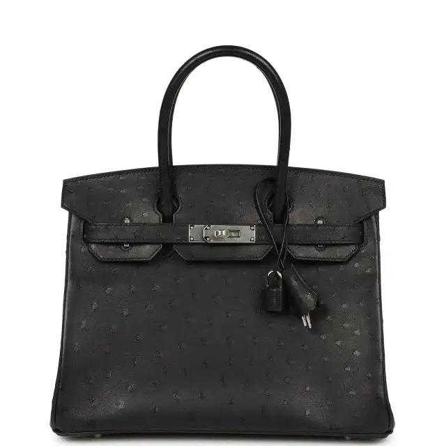 Hermes Birkin 30 Black Ostrich Palladium Hardware Hermes Birkin 30 Black Ostrich Palladium Hardware