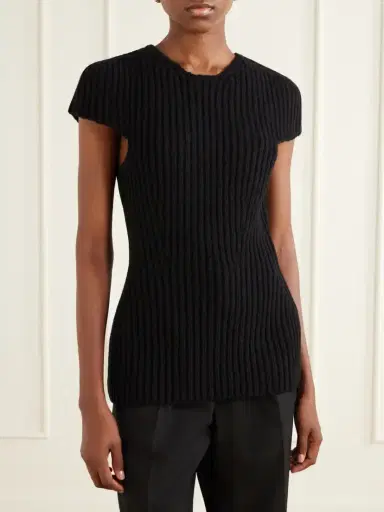Jil Sander Ribbed Wool Blouse | Thumbnail 3 Jil Sander Ribbed Wool Blouse | Thumbnail 3