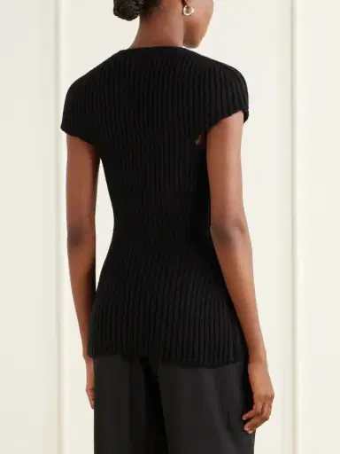 Jil Sander Ribbed Wool Blouse | Thumbnail 4 Jil Sander Ribbed Wool Blouse | Thumbnail 4
