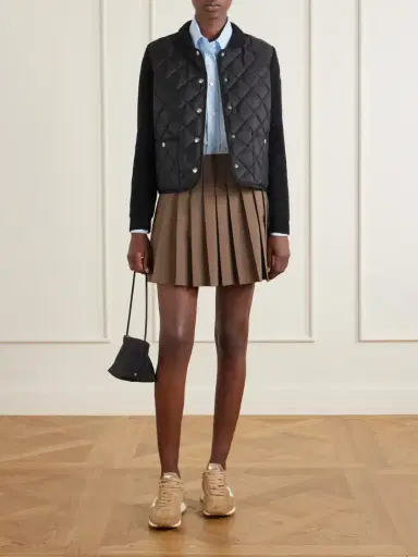 Moncler Ribbed Wool-trimmed Quilted Shell Down Cardigan | Thumbnail 2 Moncler Ribbed Wool-trimmed Quilted Shell Down Cardigan | Thumbnail 2