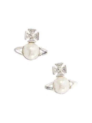 Vivienne Westwood Balbina Silver-tone And Bead Earrings | Thumbnail 1 Vivienne Westwood Balbina Silver-tone And Bead Earrings | Thumbnail 1