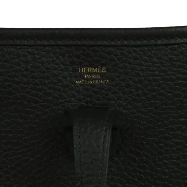 HERMÈS Hermes Evelyne 23 Black Clemence Gold Hardware | Thumbnail 7 HERMÈS Hermes Evelyne 23 Black Clemence Gold Hardware | Thumbnail 7