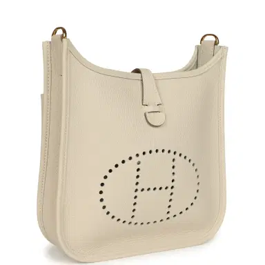 HERMÈS Hermes Evelyne 23 Craie Clemence Gold Hardware | Thumbnail 2 HERMÈS Hermes Evelyne 23 Craie Clemence Gold Hardware | Thumbnail 2